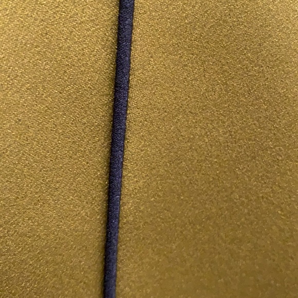 Piped Satin Mini Skirt In Dark Chartreuse - Picture 5 of 5